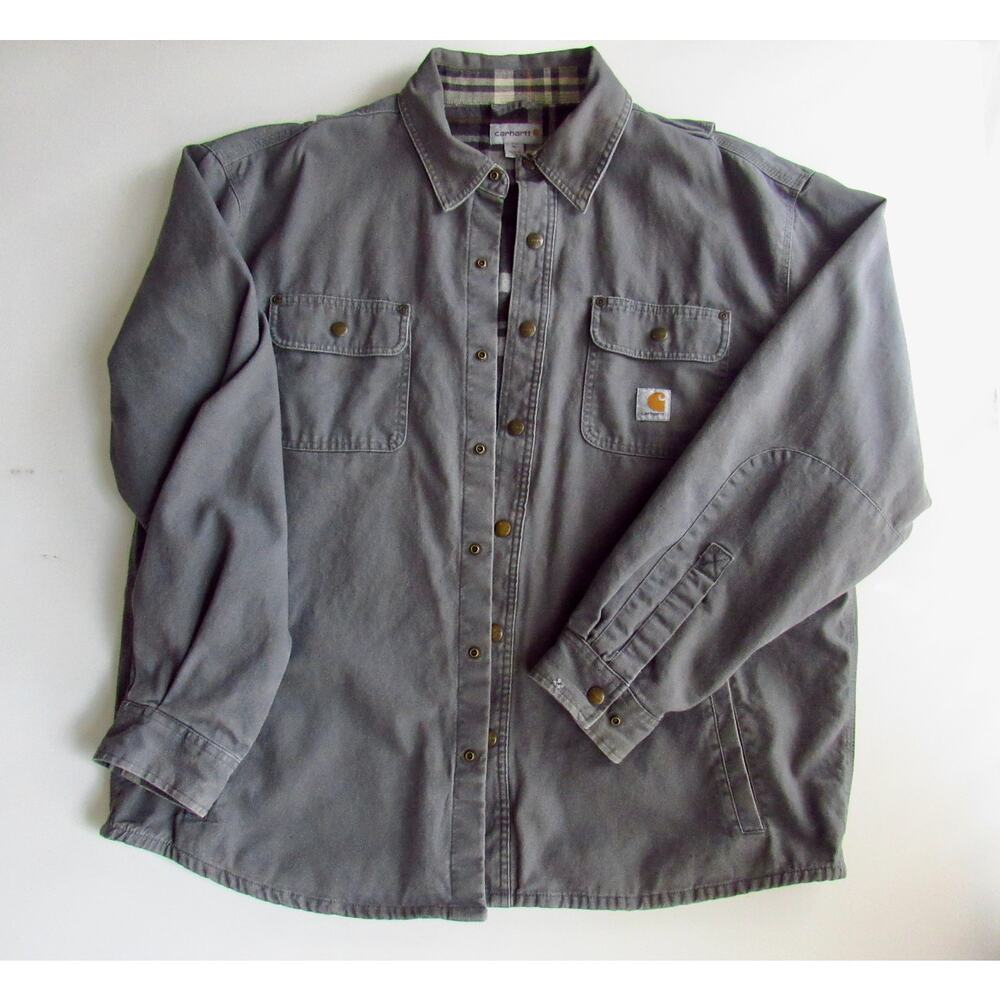 XL Gray Carhartt Mens Shacket